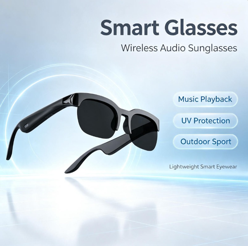 Smart Glasses Lens - Kacamata Pintar Audio 2026, Panggilan Bluetooth,