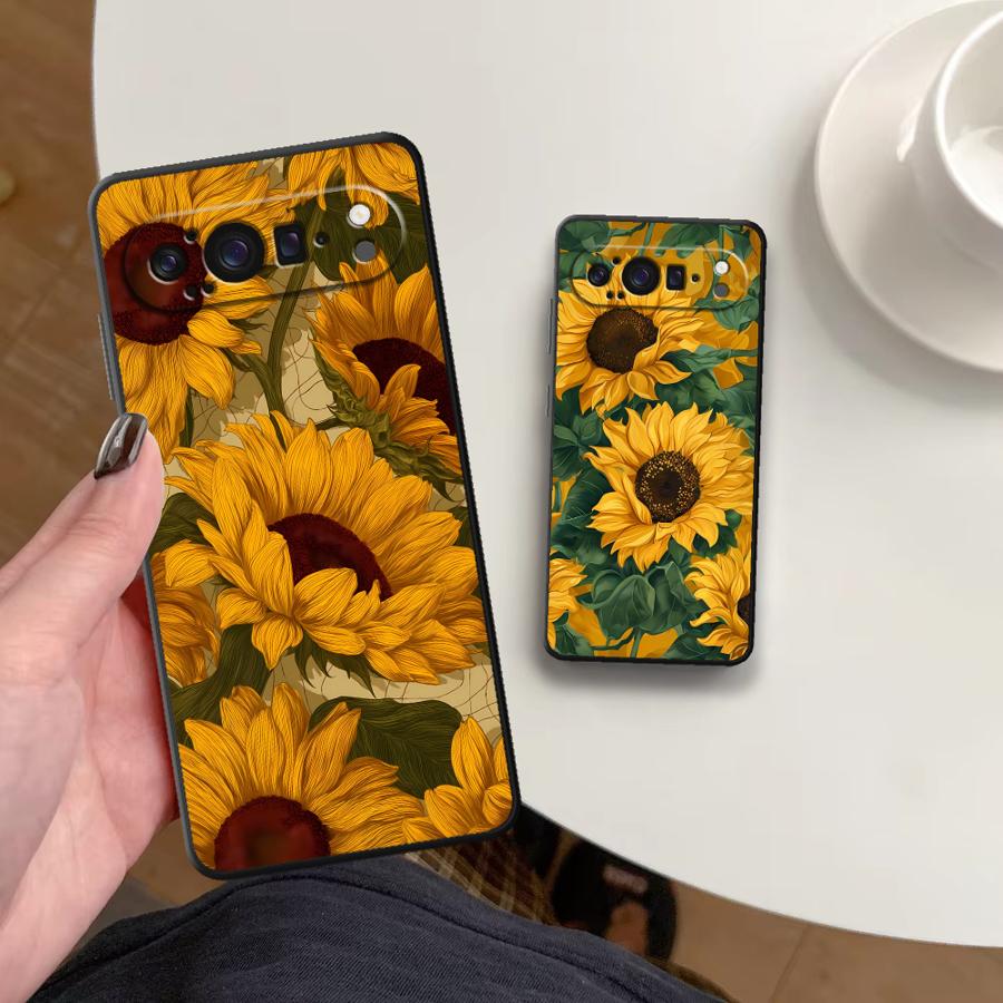 Google Pixel 9 - Casing Penutup Ponsel Sunflower Sea Funda