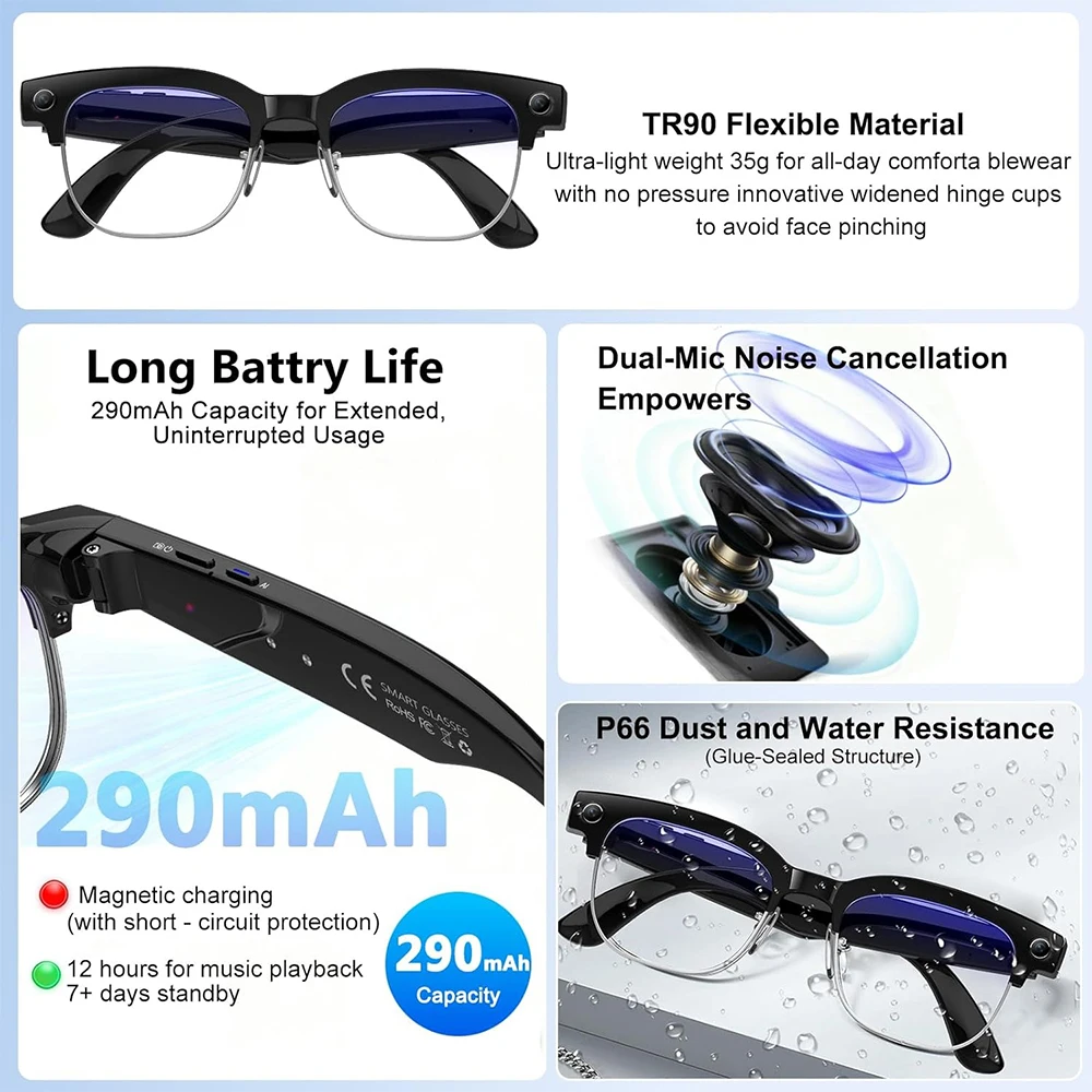 Kacamata Pintar AI 4K Kamera 8 - Smart Glasses Lens ulasan dan harga