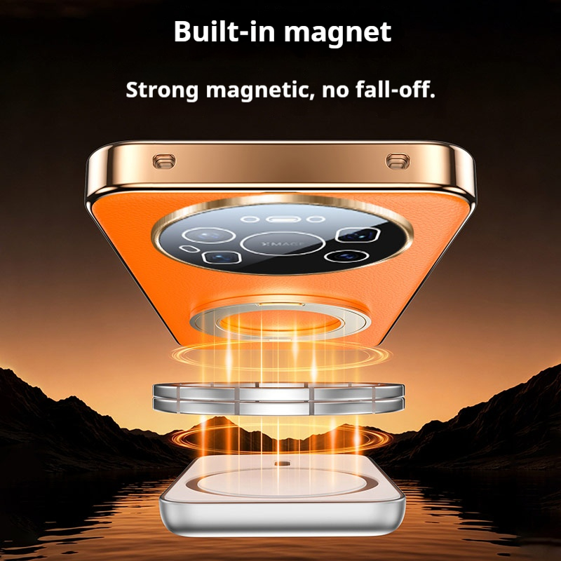 Casing Ponsel Kulit Mewah Magn - Huawei Mate 60 ulasan dan harga